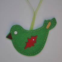 Chirp - bright green glitter felt