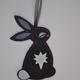 Bunny - black glitter…