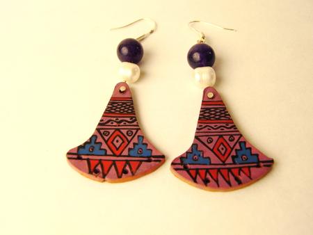 Peruvian Amethyst Pearl earrings