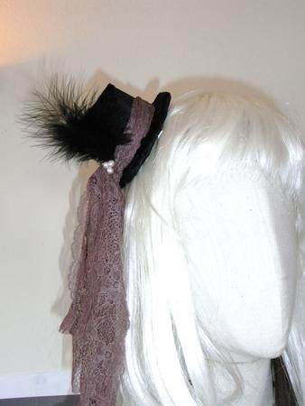 mini slant top hat fascinator