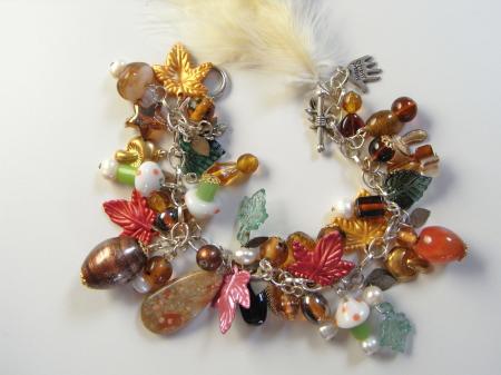 Deep forest amulet charm bracelet