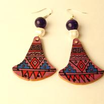 Peruvian Amethyst Pearl earrings