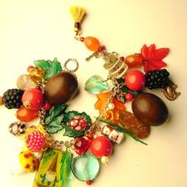 fruits of the forest chunky charm bracelet