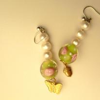 rose garden pearl earrings