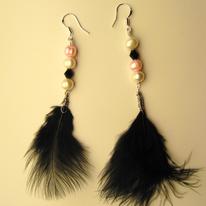 fluffykins dangly pearl earrings