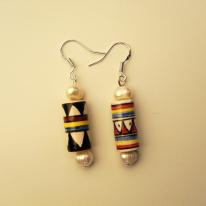 double pearl odd vase earrings
