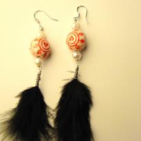 I Heart Peru fluffy earrings