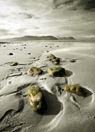 Green Stones on a North Wales Beach