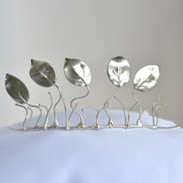 Handmade silver lilac leaf tiara