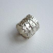 Handmade silver lace ring