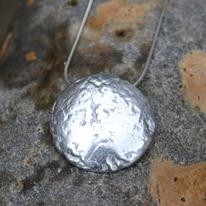 Handmade silver moon necklace