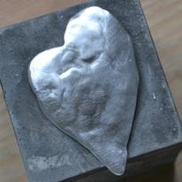 Sarah's silver heart necklace commission