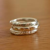 Carol's silver stacking rings commission