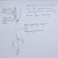 Sally's cornucopia necklace commission, design stage