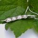 silver pea pod necklace