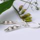Silver pea pod earrings