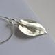 Silver lilac leaf necklace
