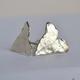Silver ivy stud earrings