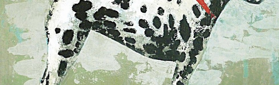 Crystal-portrait of a Dalmation dog