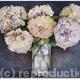 hydrangeas-in-vase | £350 | 50 x 40cm | emulsion and acrylic paint hydrangeas-in-vase