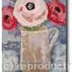 peonies | £95 | 10 x 82cm | emulsion and acrylic paint peonies