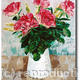 pink-roses | £350 | 40 x 50cm | emulsion and acrylic paint pink-roses