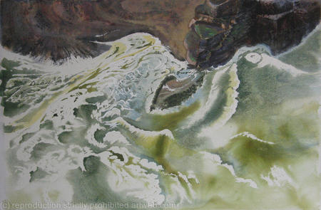 Rough sea below the Palace Pier, Brighton