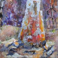 Standing Stone with lichen