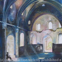 Abandoned church in Levissi, Turkey.