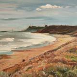 Whitby Abbey from Sandsend summer view - Oil