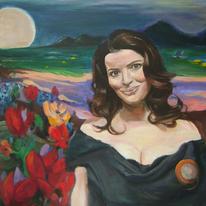 Portrait of Nigella Lawson famous British TV cook