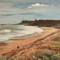 Whitby Abbey from Sandsend summer view