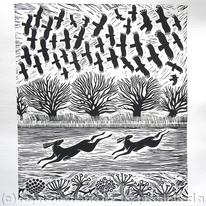 HARES AND BIRDS
