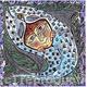 FISH BOY | (sold) | 40 x 45cm | Linocut hand coloured FISH BOY